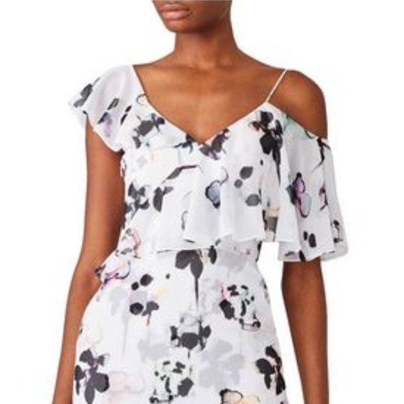 ML Monique Lhuillier Gardenia Floral Dress 12 - Picture 2 of 7